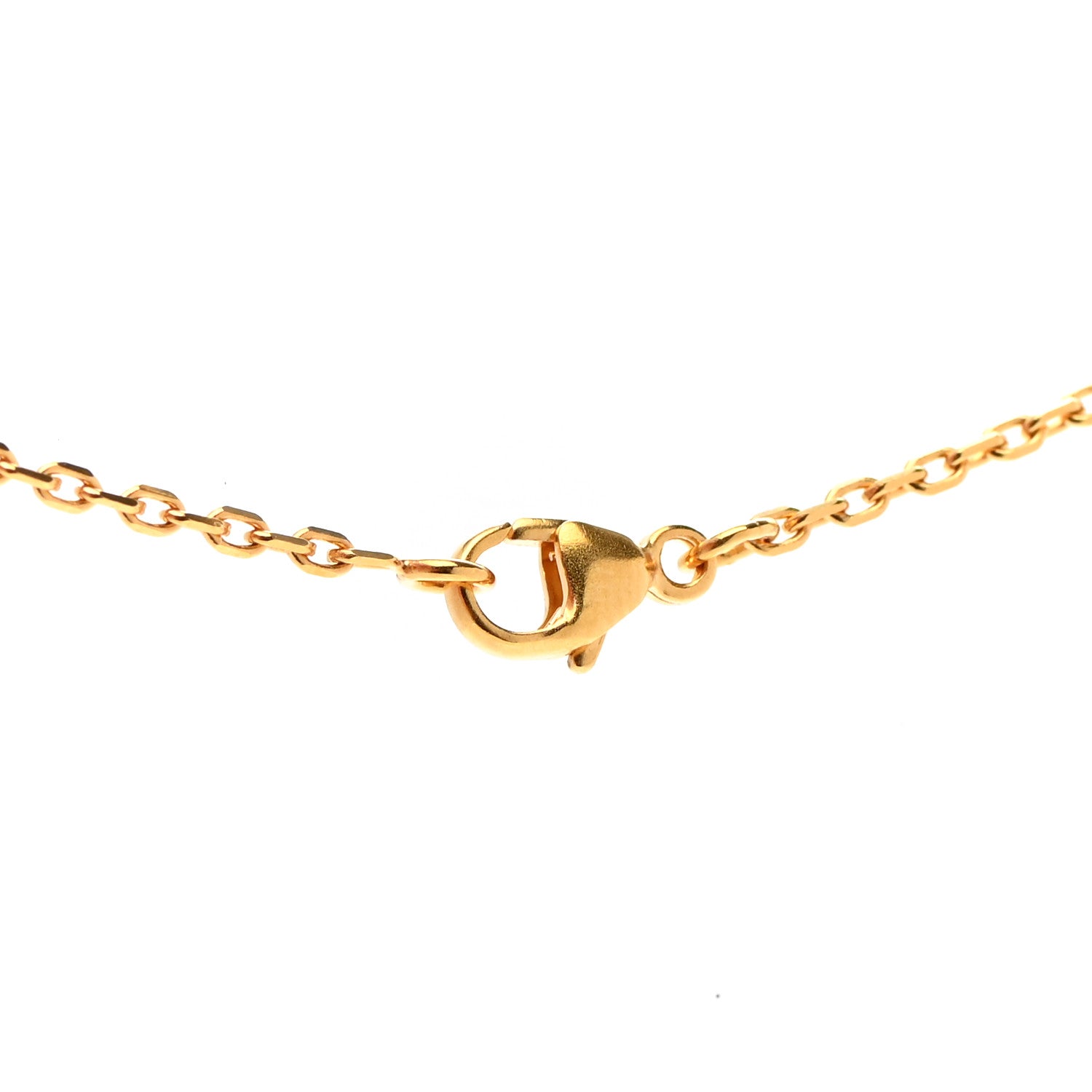 Hermes Lacquered Gold Pop H Pendant Necklace White 6 of 7