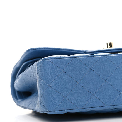 Chanel Caviar Quilted Small Double Flap Blue 8 of 9