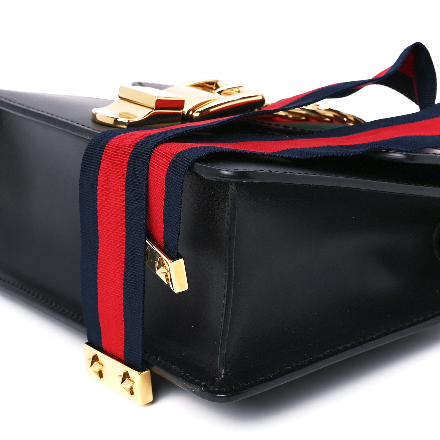 Gucci Calfskin Mini Sylvie Chain Shoulder Bag Black 12 of 12