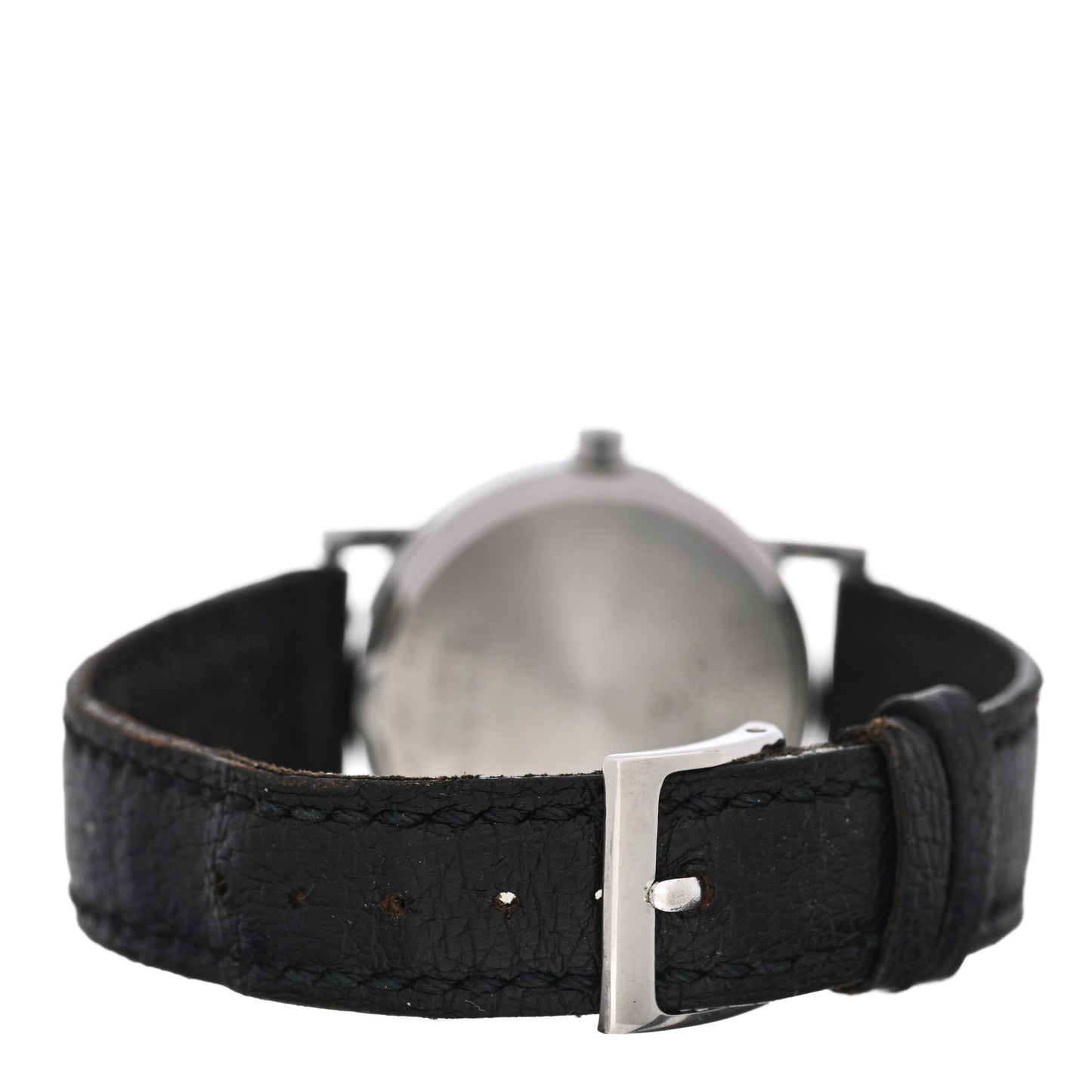 Stainless Steel Calfskin 30mm Quartz Watch Black