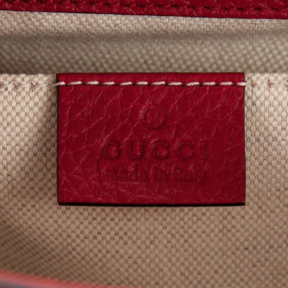 Gucci Calfskin Mini GG Marmont Top Handle Bag Vulcanic Red 6 of 7