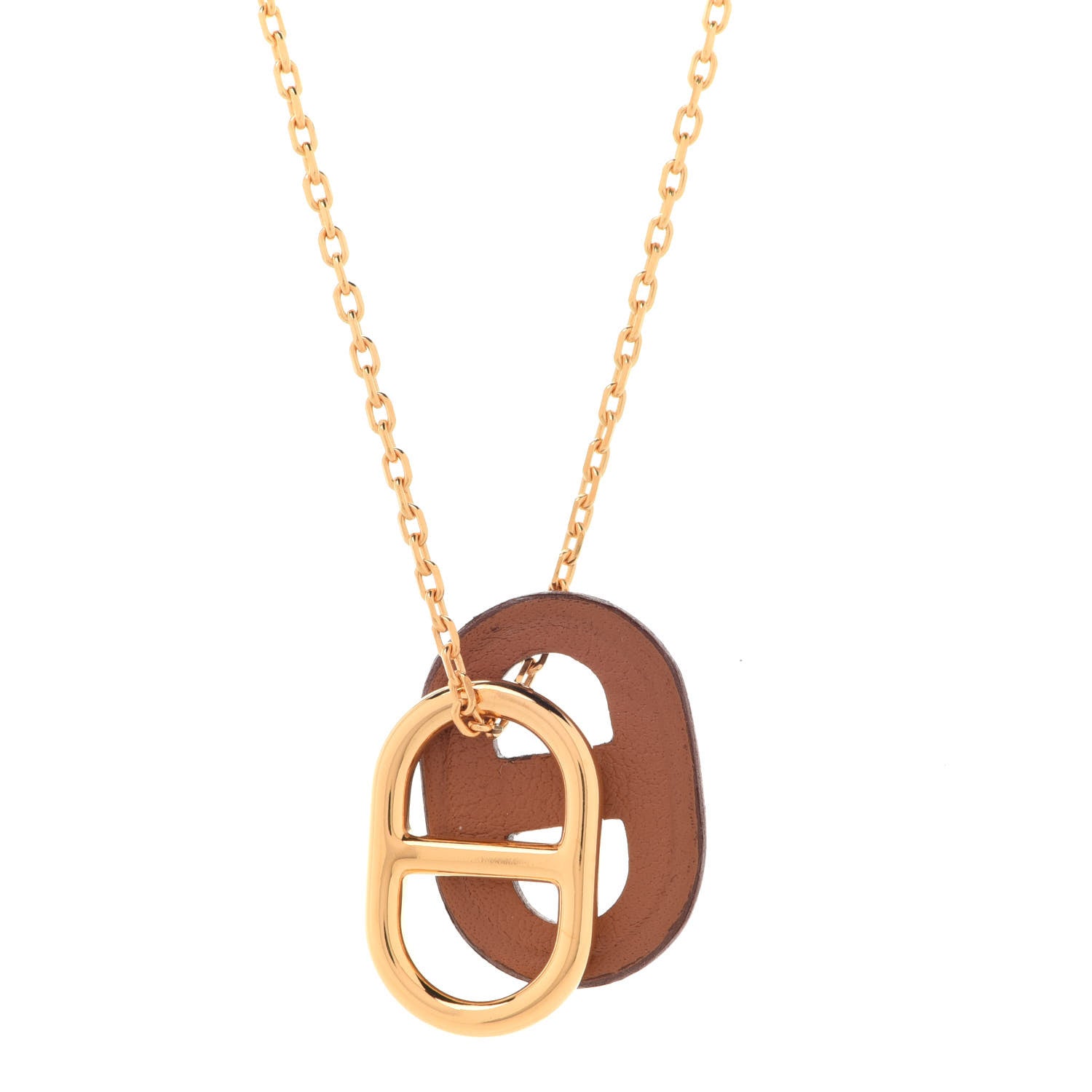 Hermes Swift O'Maillon Pendant Necklace Gold 4 of 8