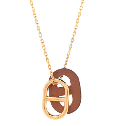 Hermes Swift O'Maillon Pendant Necklace Gold 4 of 8