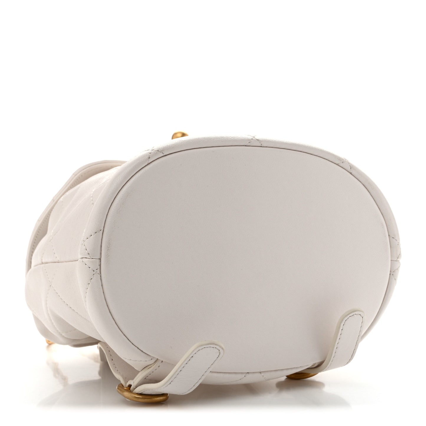 Lambskin Quilted Backpack White