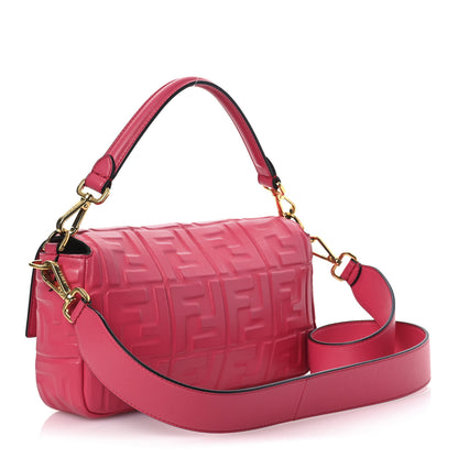 Fendi Nappa FF 1974 Embossed Baguette Lampone 3 of 13
