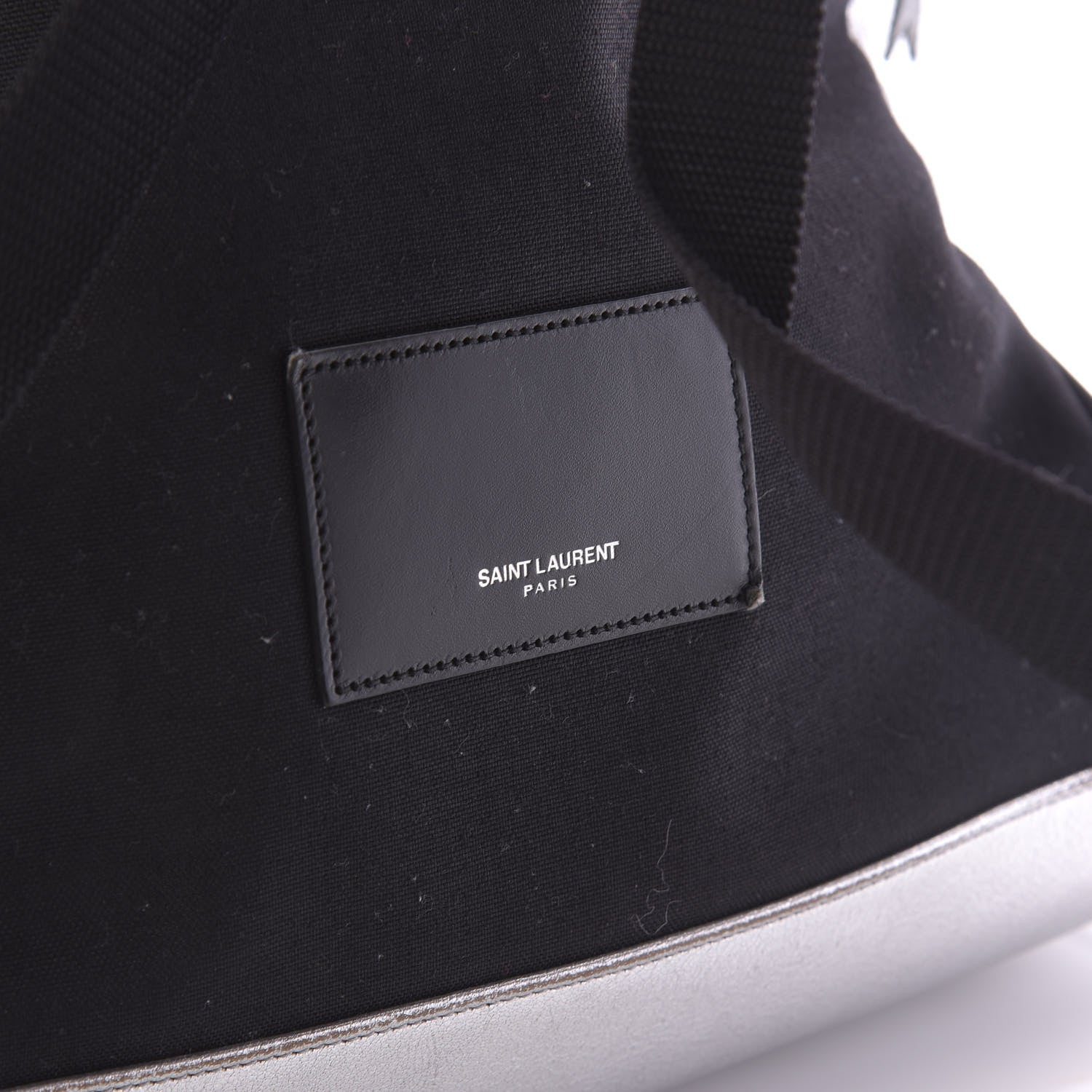 Saint Laurent Metallic Buffalo Star Hunting Backpack Silver Black 9 of 11