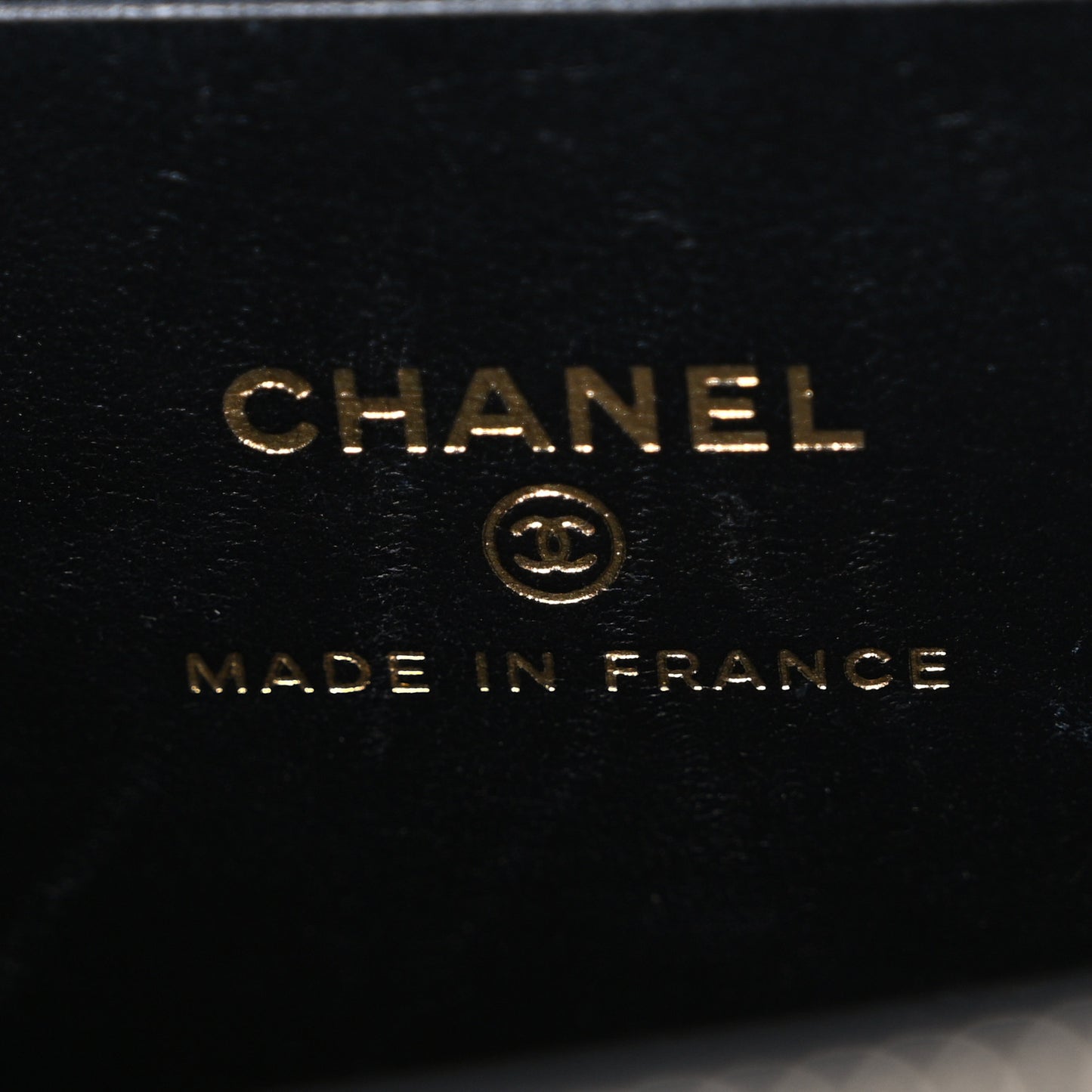 Caviar Quilted Enamel Coco Casino Small Vanity Case With Chain Black