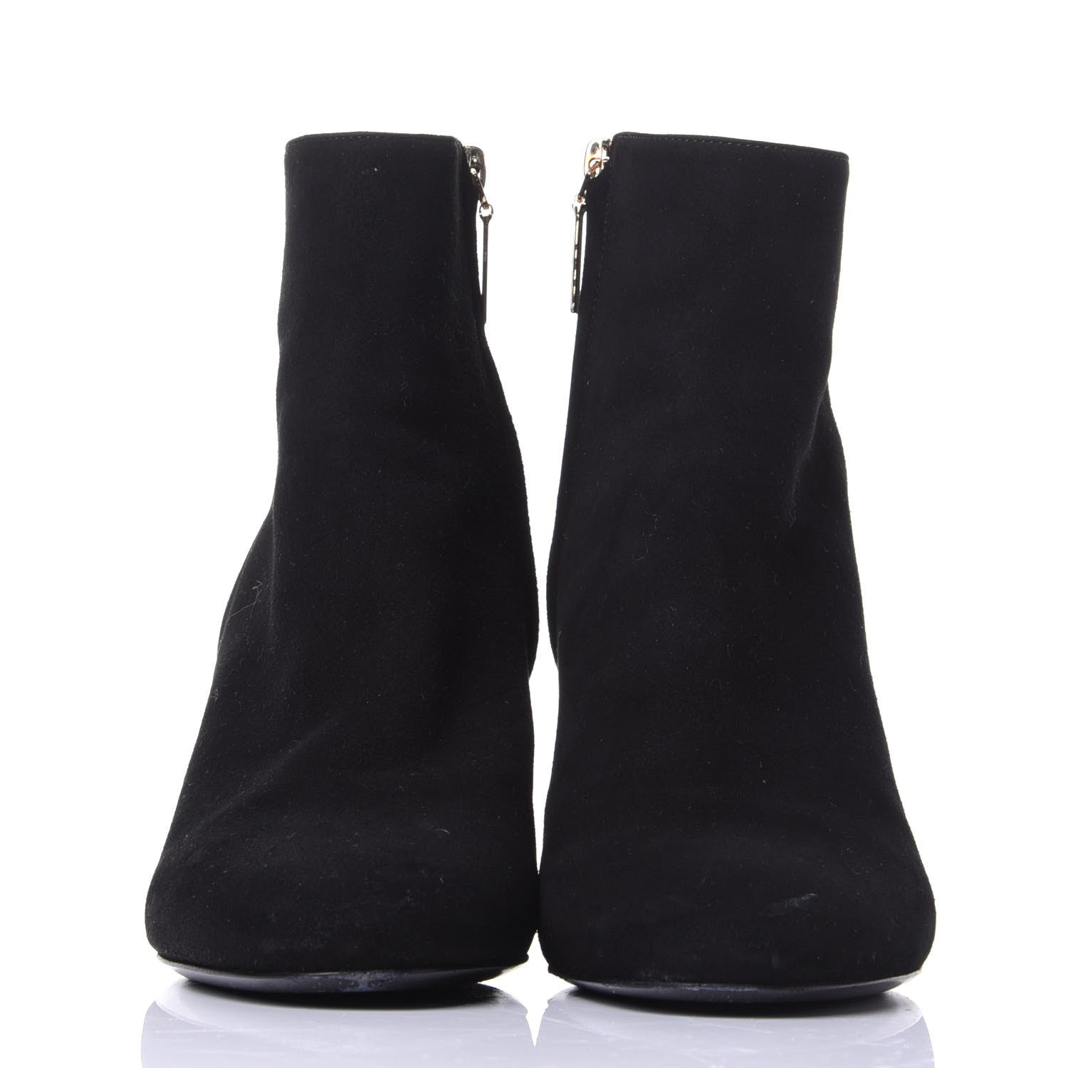 Saint Laurent Kid Scamosciato Loulou 70 Ankle Zip Boot 39 Black 2 of 11