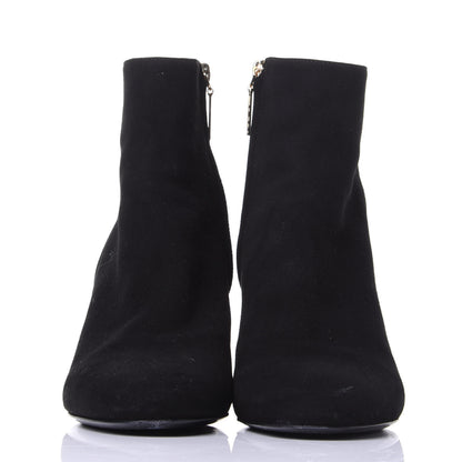 Saint Laurent Kid Scamosciato Loulou 70 Ankle Zip Boot 39 Black 2 of 11