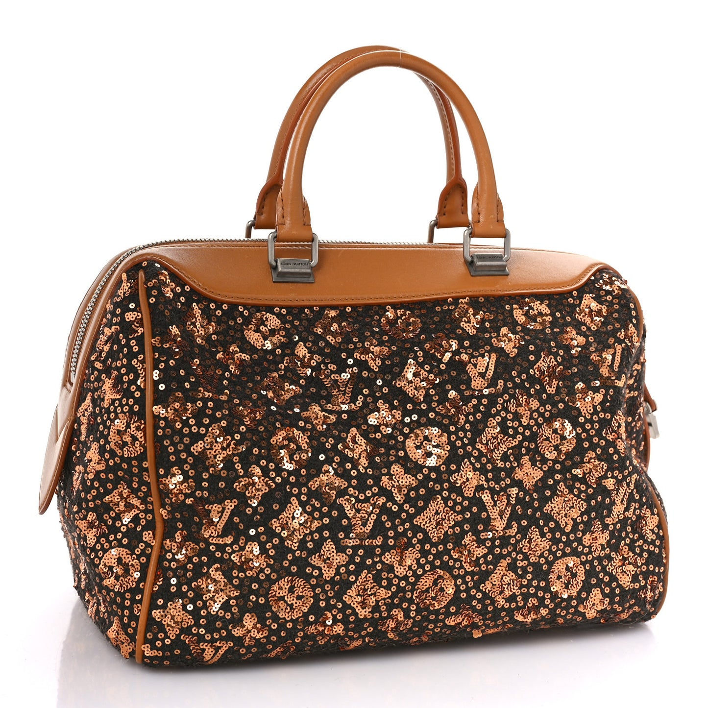 Sequin Monogram Sunshine Express Speedy Gold