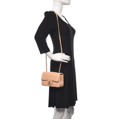 Chanel Lambskin Quilted Mini Rectangular Flap Beige 2 of 15