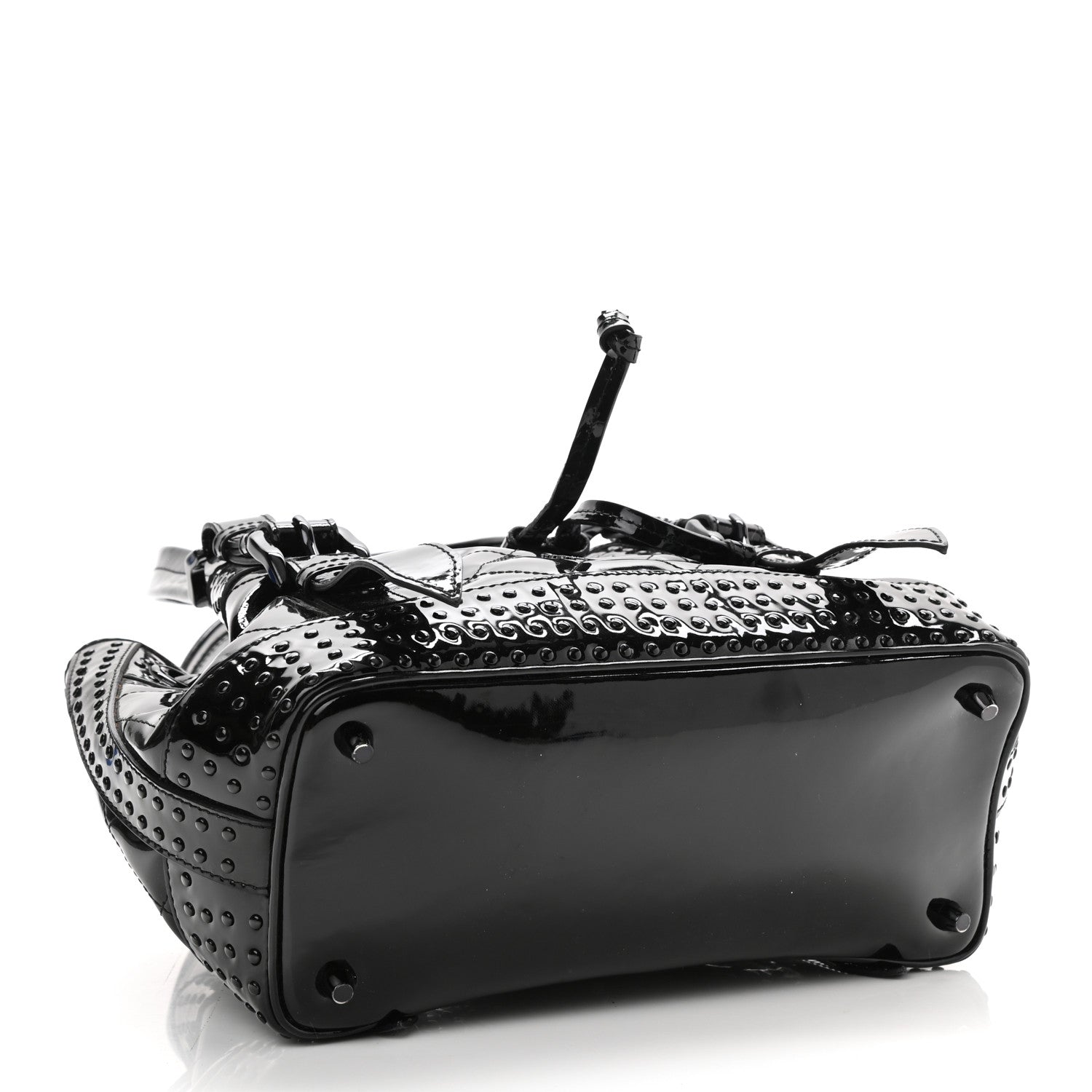 Burberry Prorsum Patent Studded Shoulder Bag Black 4 of 7