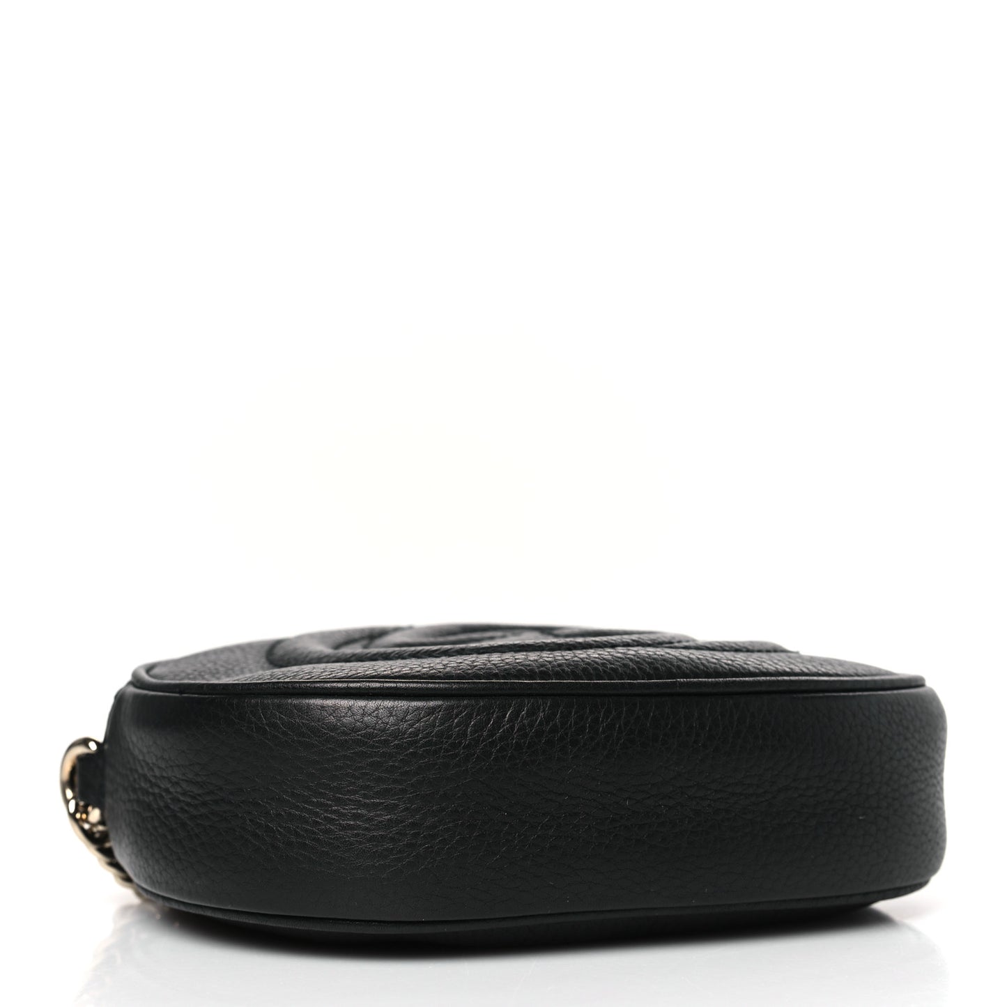 Pebbled Calfskin Mini Soho Chain Bag Black