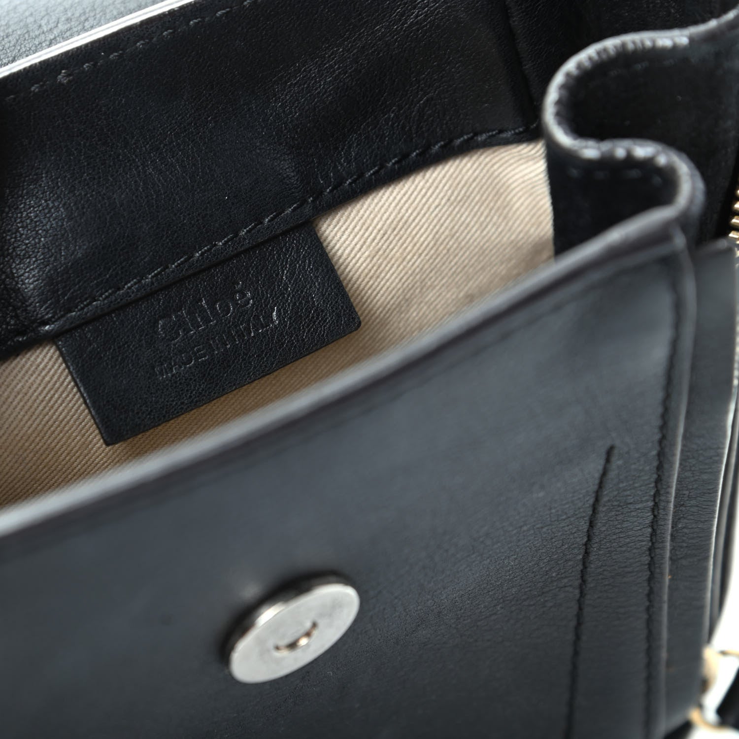 Chloe Suede Calfskin Mini Faye Backpack Black 8 of 9