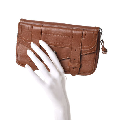 Proenza Schouler Lambskin PS1 Large Zip Around Wallet Saddle 2 of 7