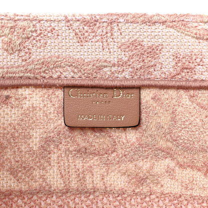 Christian Dior Canvas Embroidered Medium Dioriviera Toile De Jouy Book Tote Rose 6 of 13