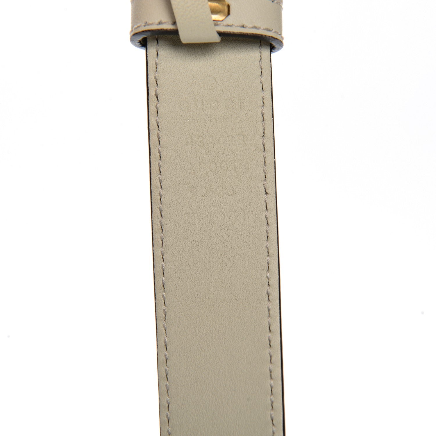 Gucci Calfskin Metal Flower Interlocking G Belt 90 36 White 6 of 6