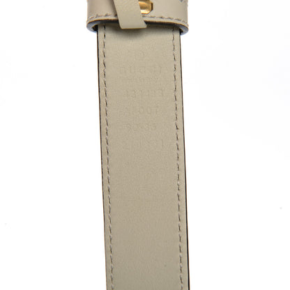 Gucci Calfskin Metal Flower Interlocking G Belt 90 36 White 6 of 6