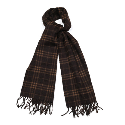 Burberry Cashmere Classic Check Fringe Scarf Caramel 1 of 4