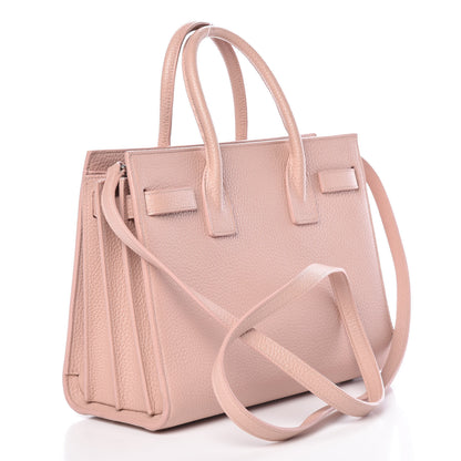 Saint Laurent Grained Calfskin Baby Sac De Jour Antique Rose 3 of 18