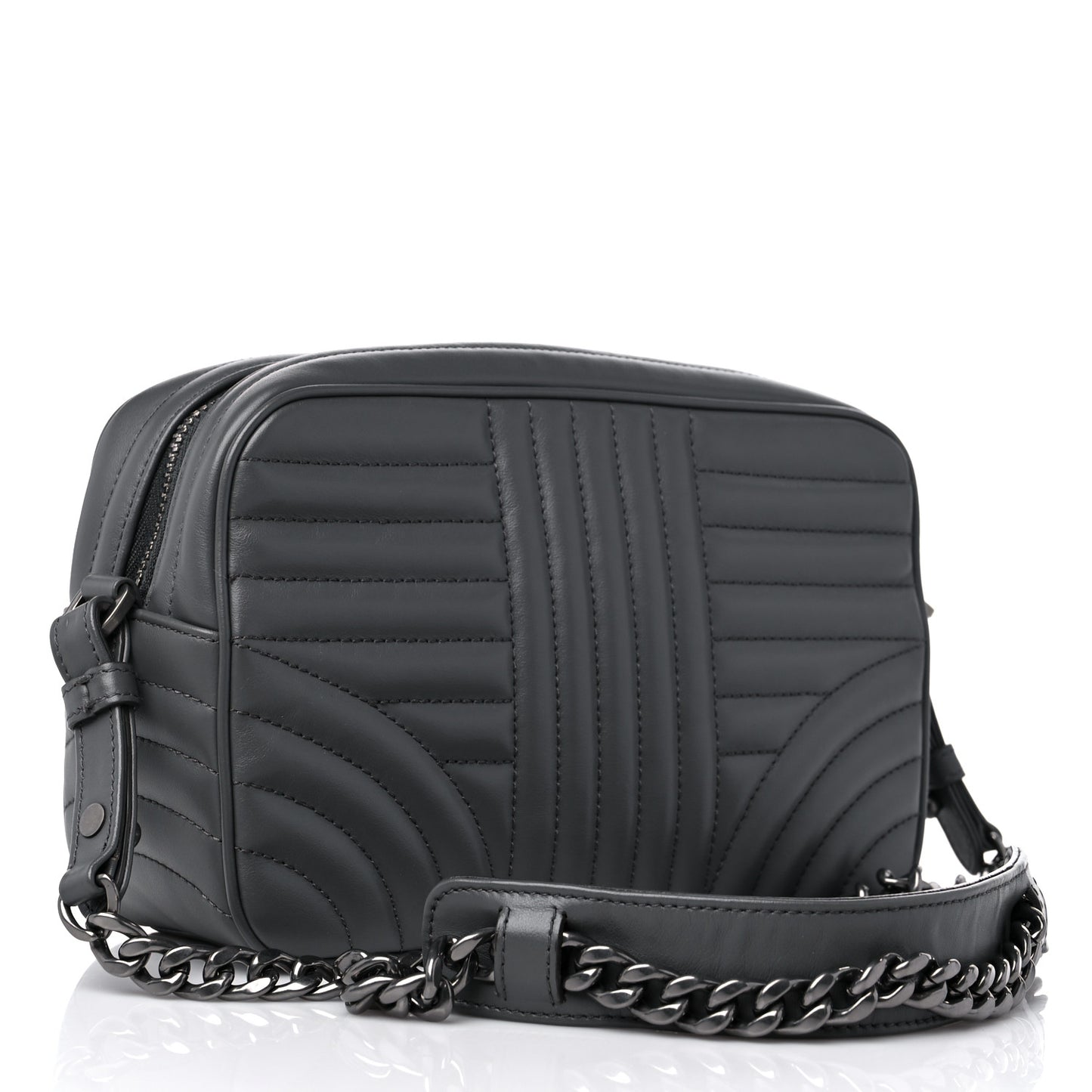 Soft Calfskin Diagramme Crossbody Bag Mercurio
