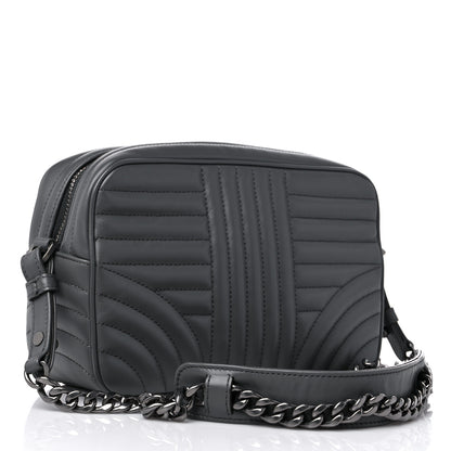 Prada Soft Calfskin Diagramme Crossbody Bag Mercurio 3 of 10