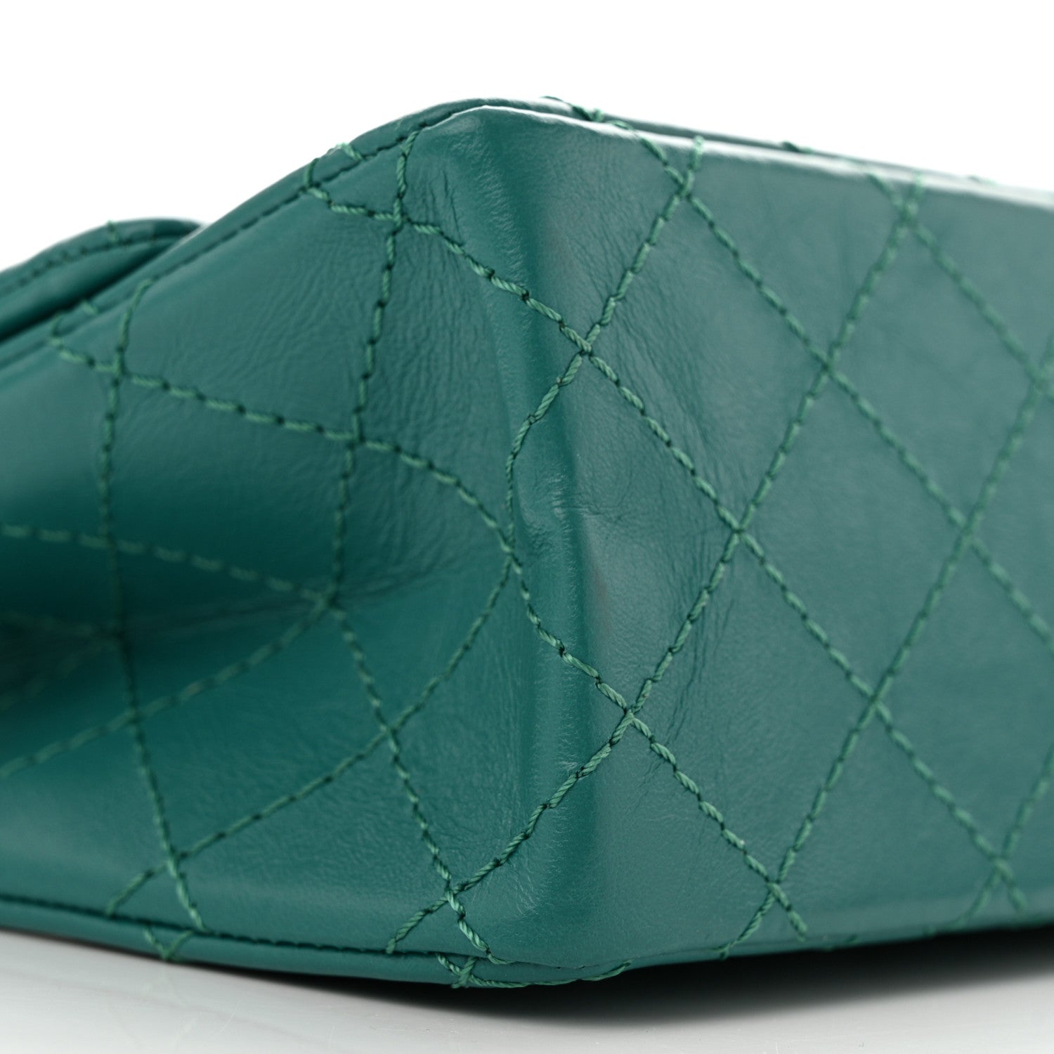 Chanel Aged Calfskin Quilted 2.55 Reissue Mini Flap Green 9 of 11