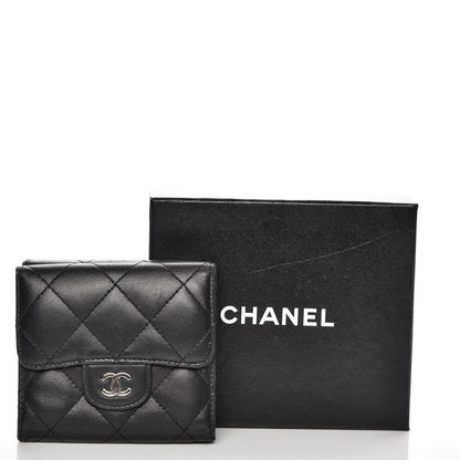 Chanel Lambskin Quilted Double Sided Wallet Black 10 of 10