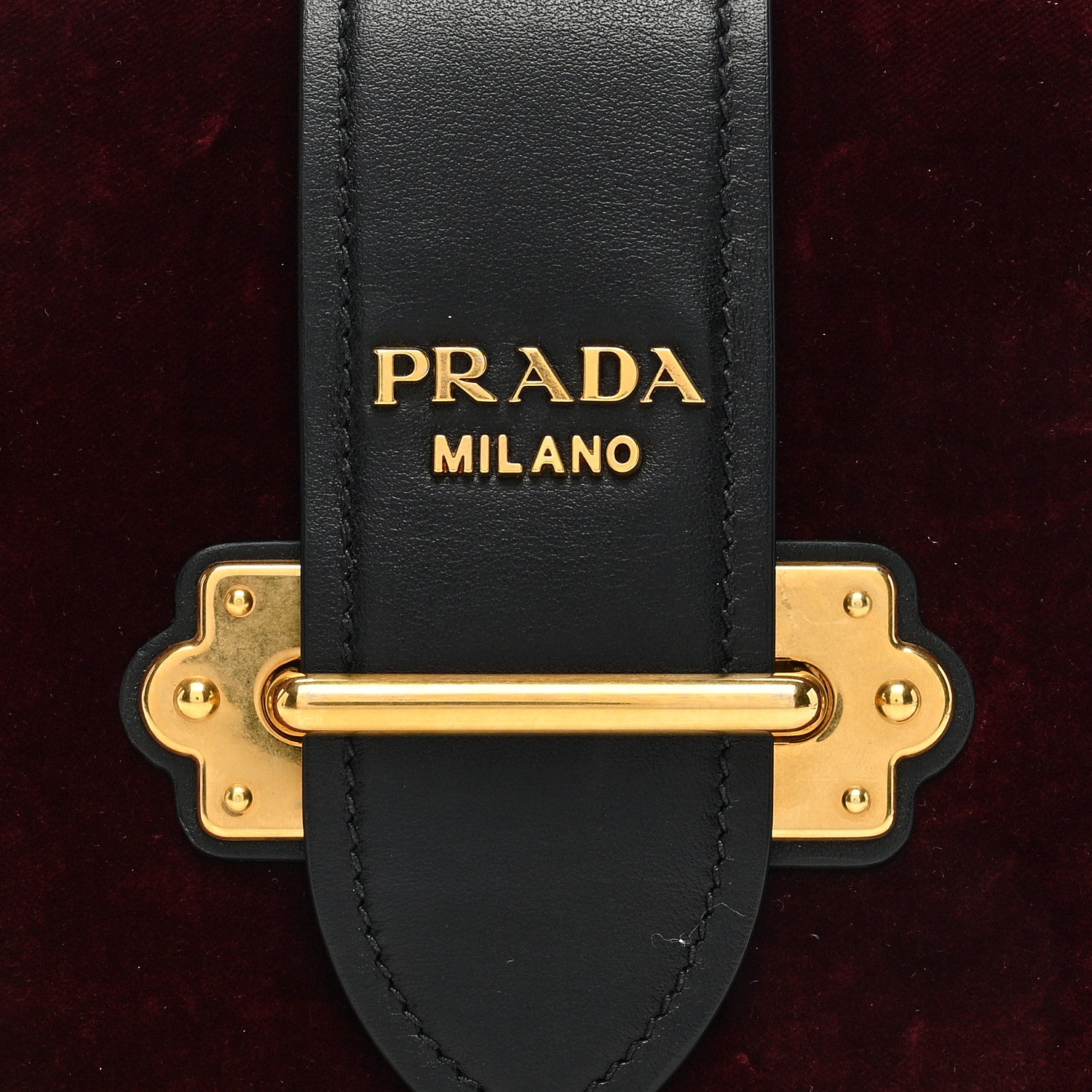 Prada Velvet City Calfskin Cahier Bag Ribes Black 7 of 9