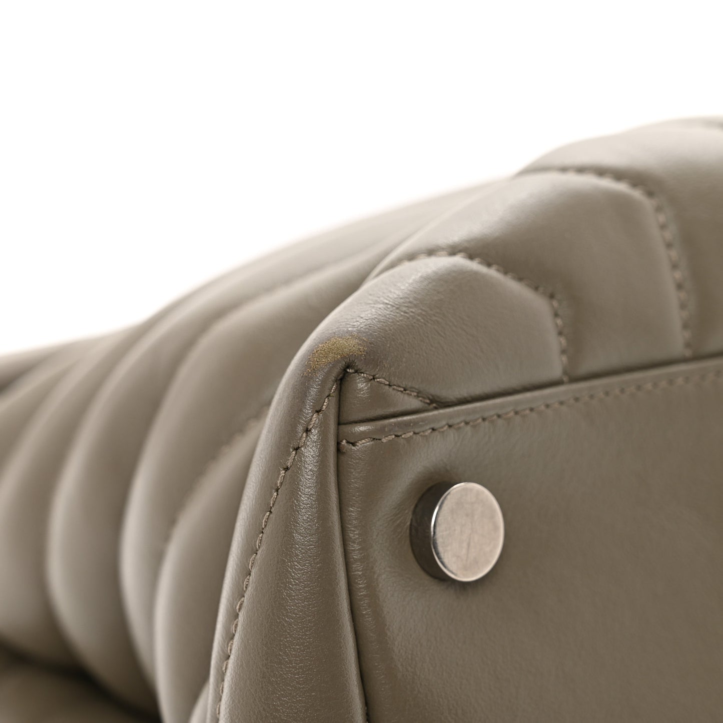 Calfskin Y Quilted Monogram Large Loulou Chain Satchel Storm