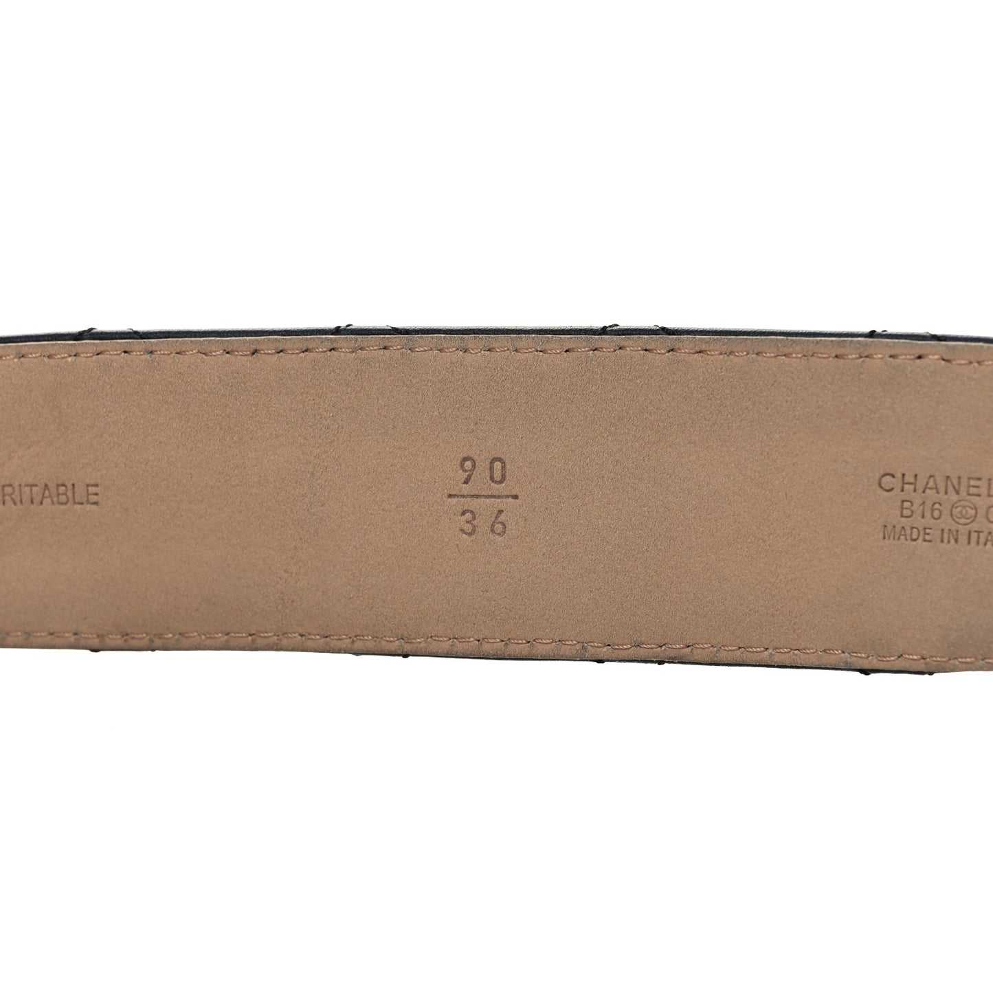 Lambskin Quilted CC Belt 90 36 Black