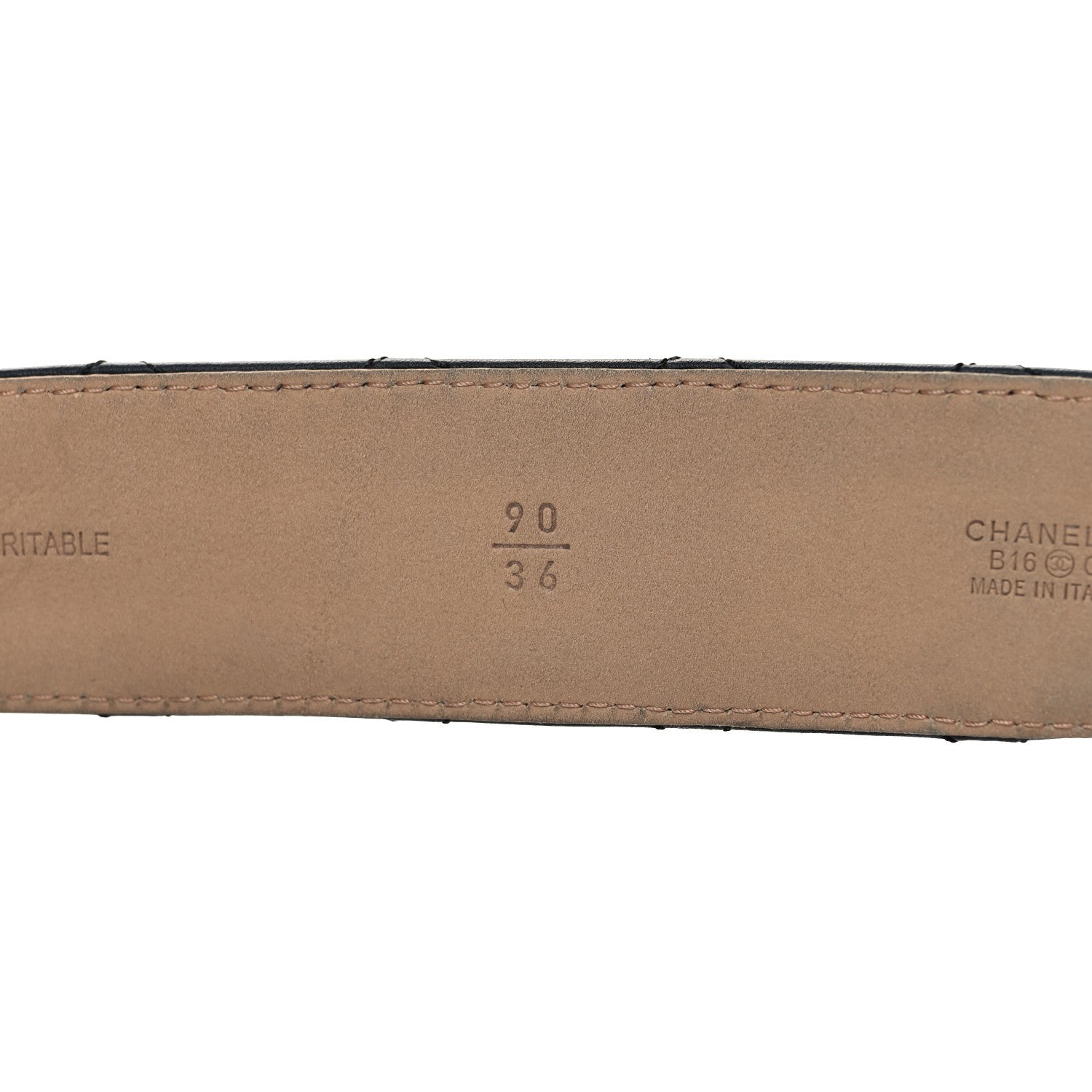 Chanel Lambskin Quilted CC Belt 90 36 Black 7 of 8
