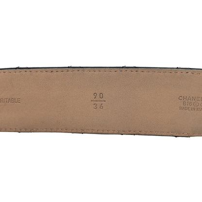 Chanel Lambskin Quilted CC Belt 90 36 Black 7 of 8