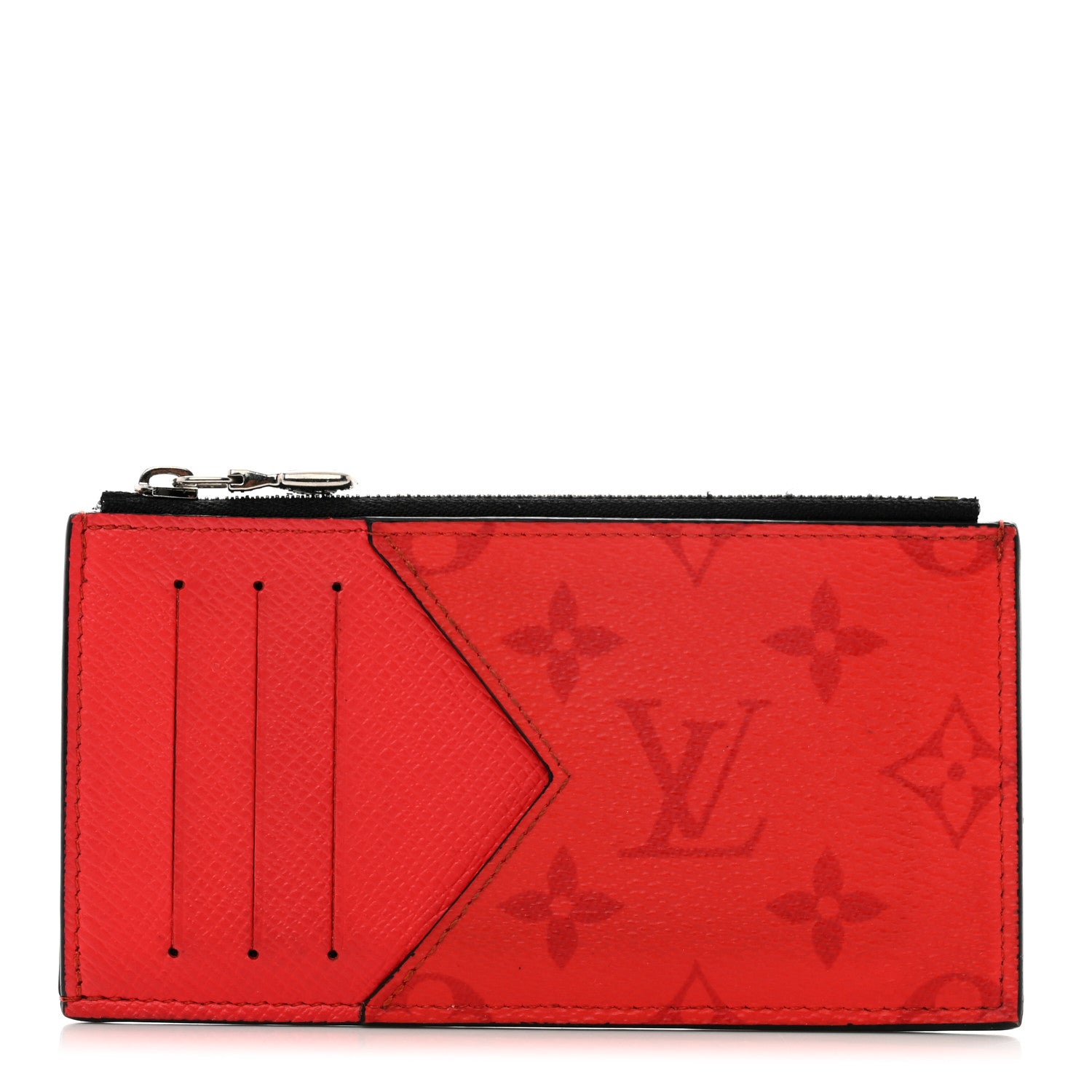 Louis Vuitton Taigarama Coin Card Holder Fire Red 1 of 7