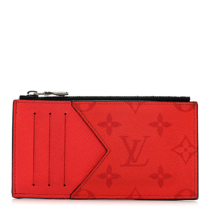 Louis Vuitton Taigarama Coin Card Holder Fire Red 1 of 7