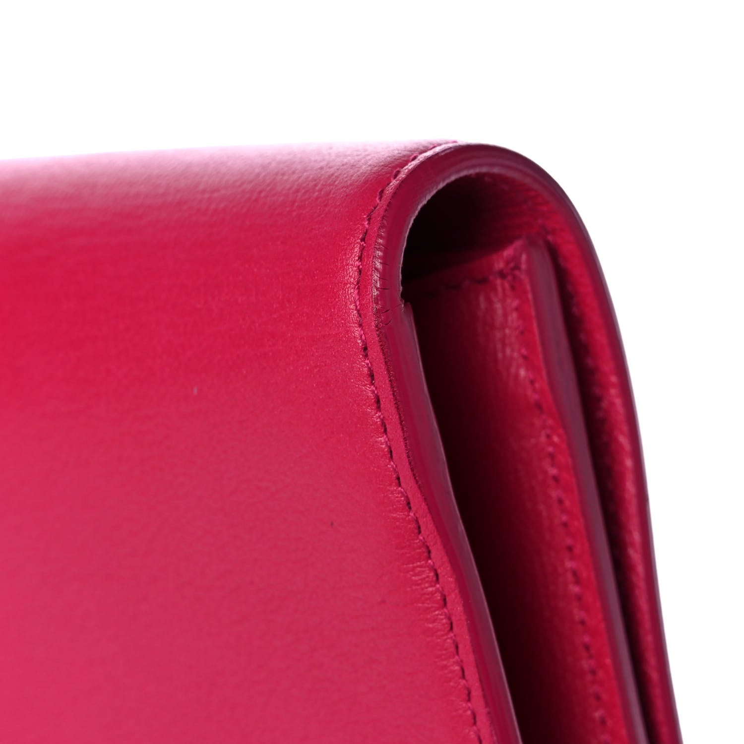 Saint Laurent Calfskin Monogram Large Belle De Jour Clutch Lipstick Fuchsia 11 of 13