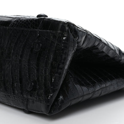 Nancy Gonzalez Crocodile Studded Tote Black 7 of 7