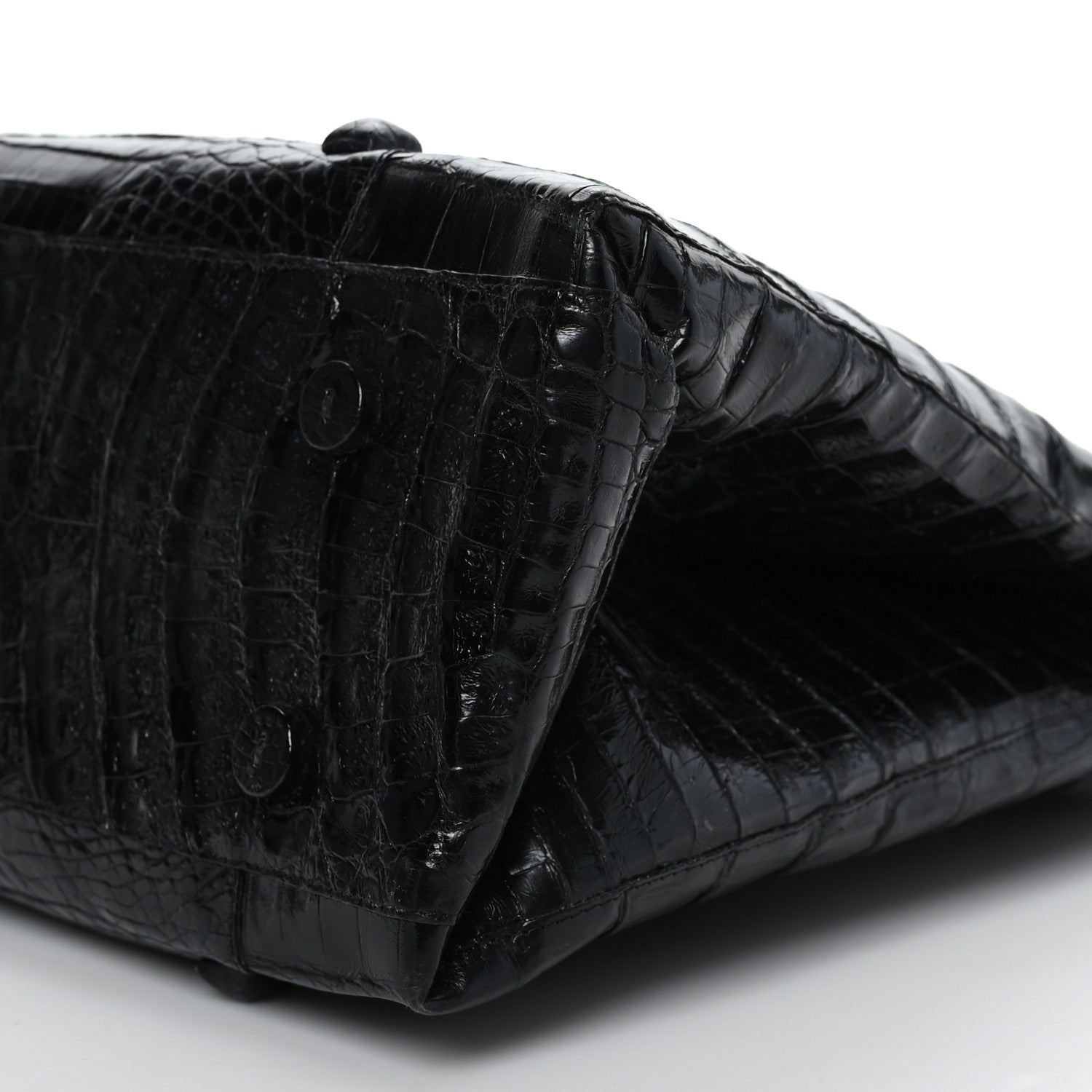 Nancy Gonzalez Crocodile Studded Tote Black 7 of 7