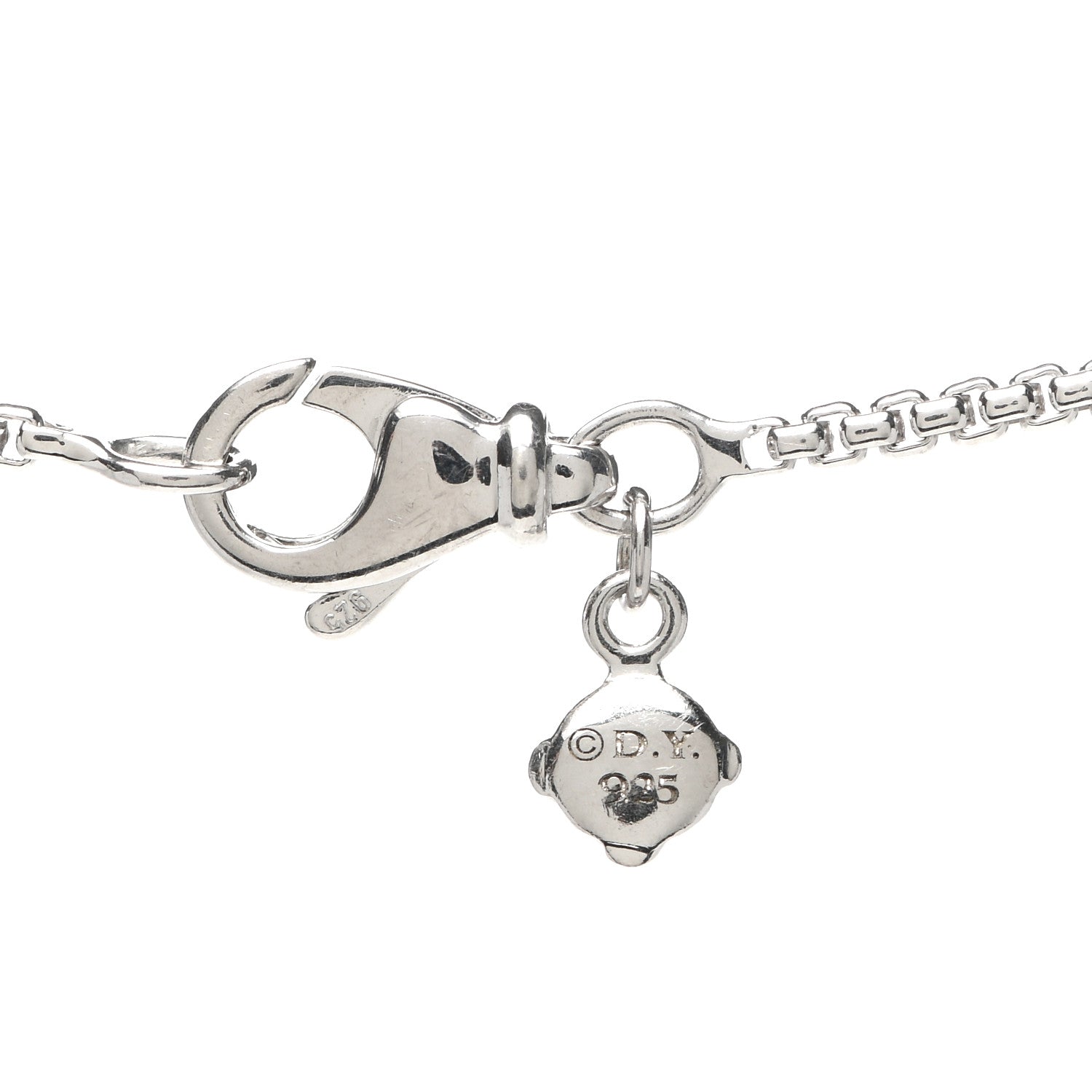 David Yurman Sterling Silver Diamond Pave 29mm Crossover Cross Necklace 4 of 4