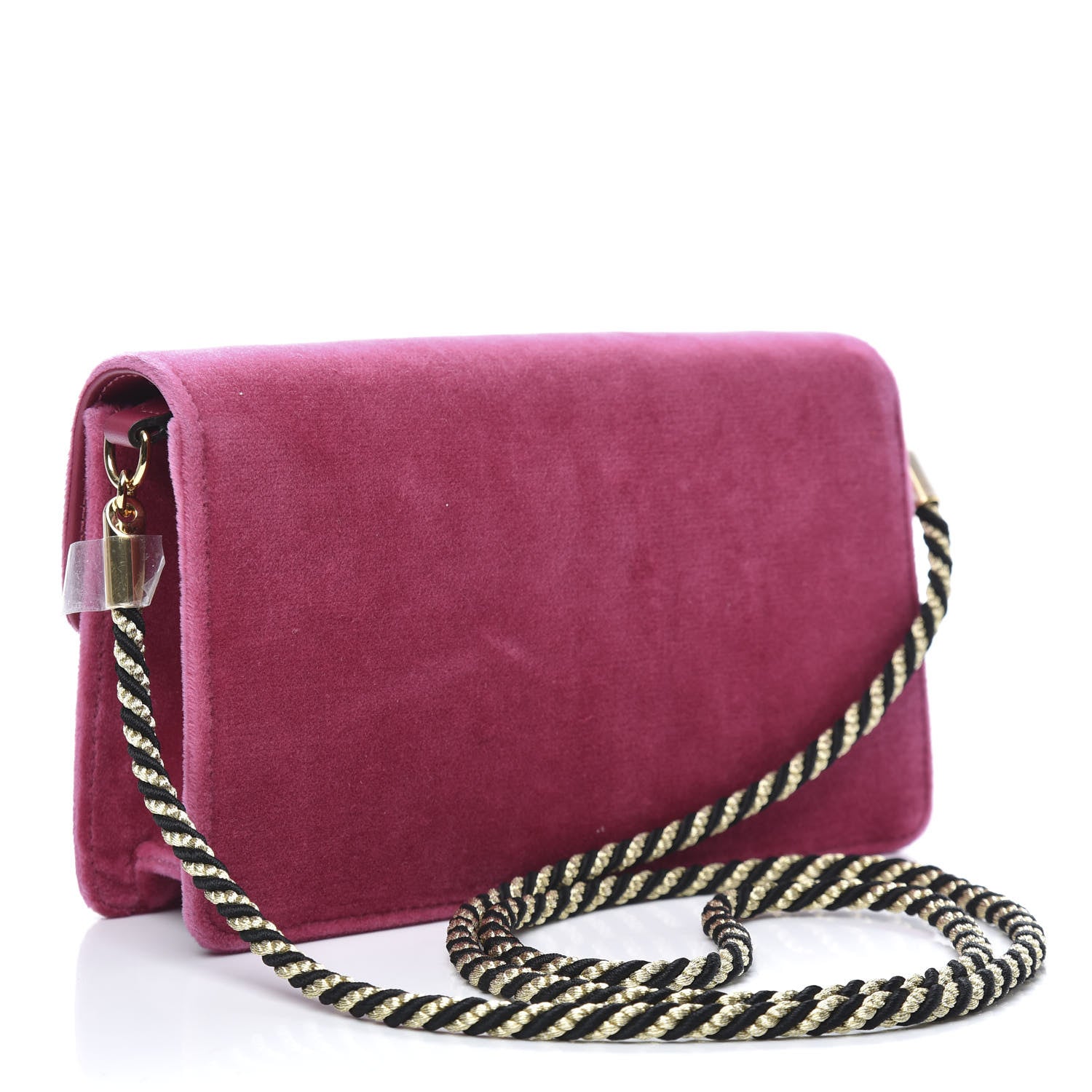 Gucci Velvet Crystal Square G Shoulder Bag Light Raspberry Rose 3 of 11