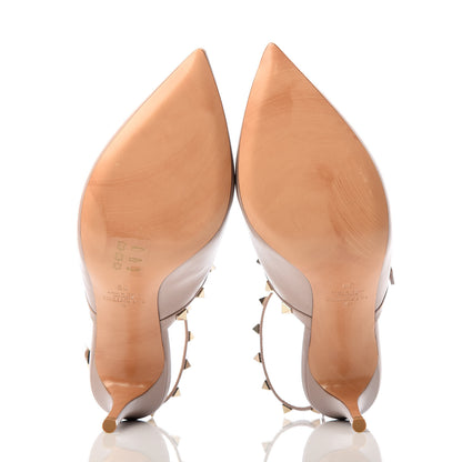 Valentino Garavani Nappa Rockstud T-Strap Open Back Pumps 38 Poudre 6 of 11