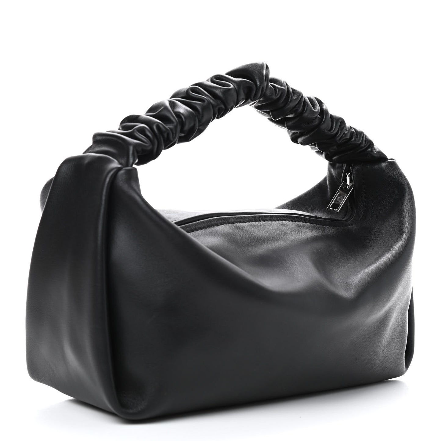 Lambskin Mini Scrunchie Bag Black