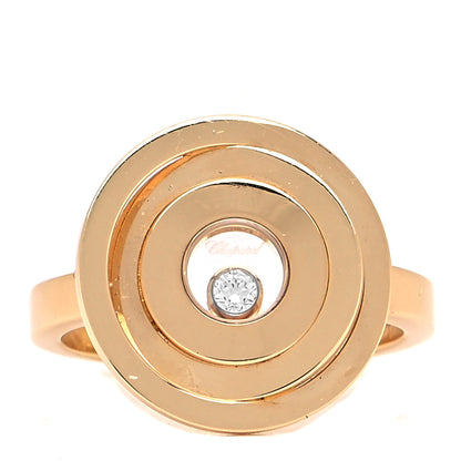Chopard 18K Yellow Gold Diamond Happy Spirit Ring 51 5.75 1 of 5