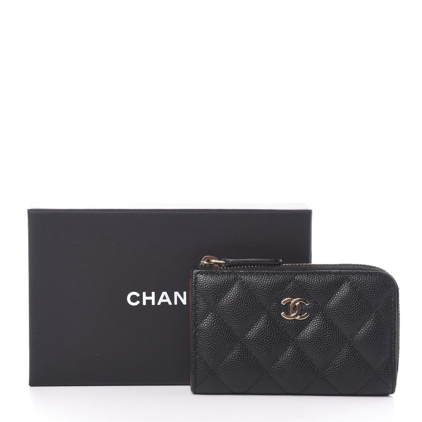 Caviar Quilted Key Holder Case Black