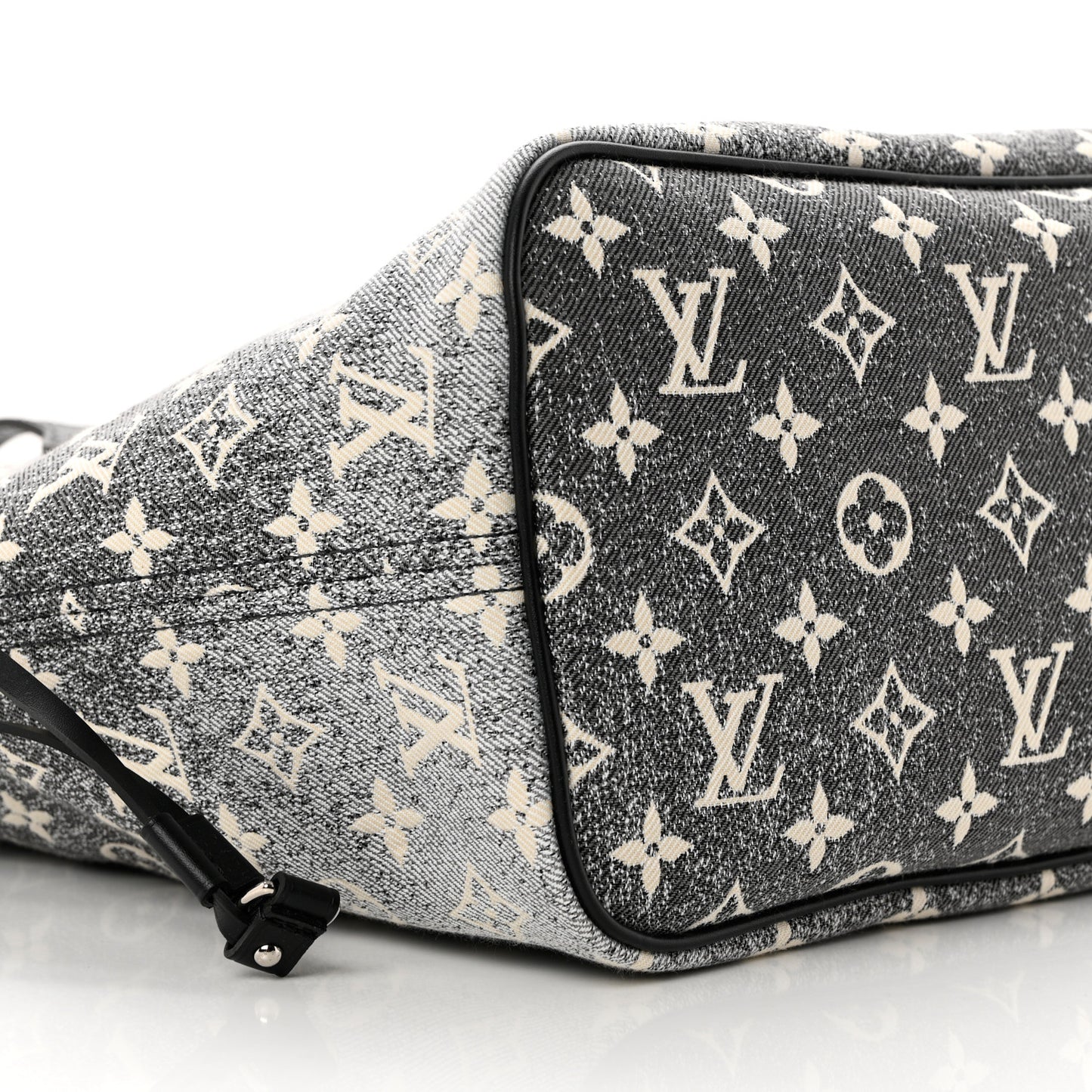 Denim Monogram Jacquard Neverfull MM Grey