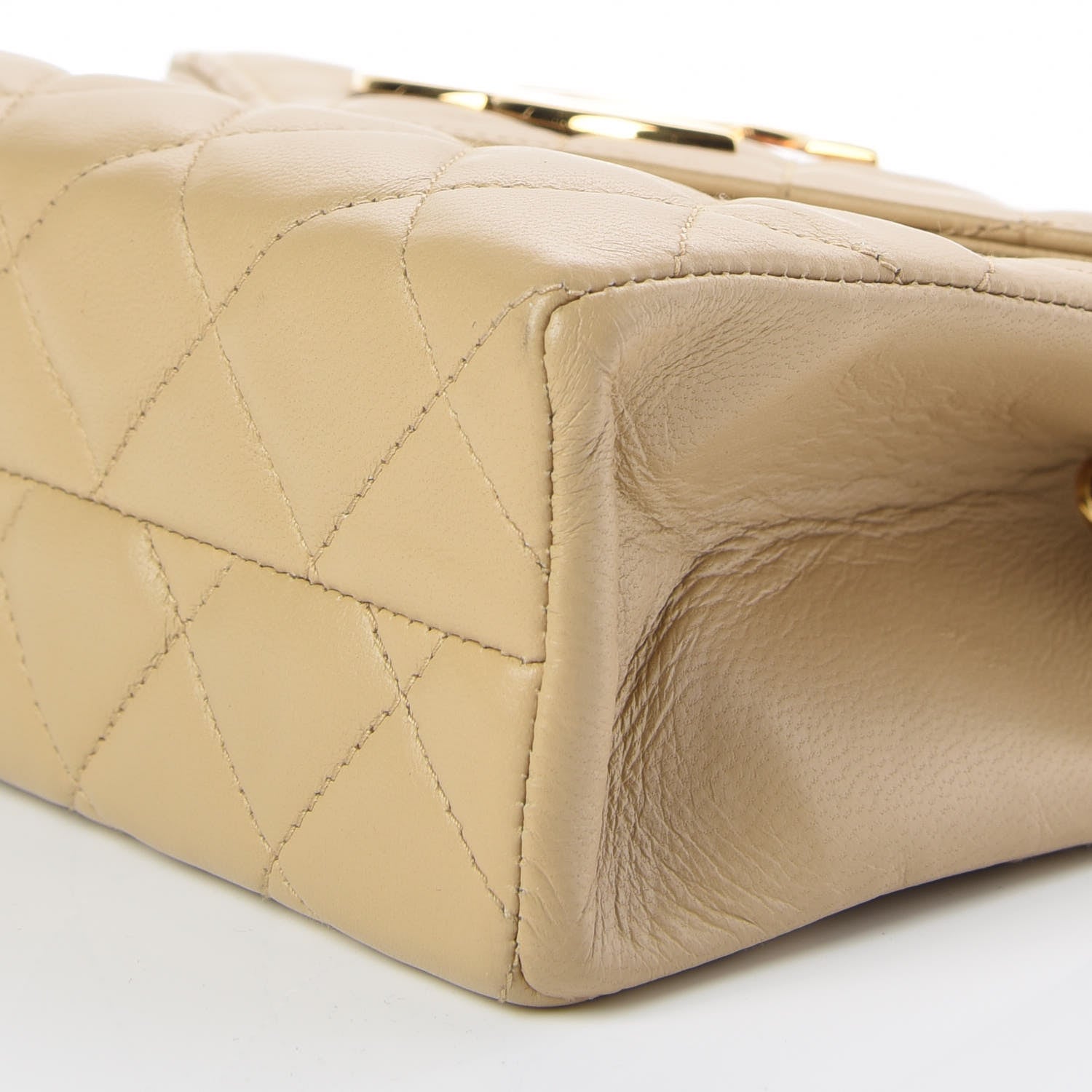 Chanel Lambskin Quilted Envelope Flap Beige 8 of 10