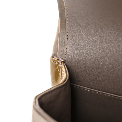 Chanel Patent Calfskin Quilted Jumbo Double Flap Brown 12 of 14