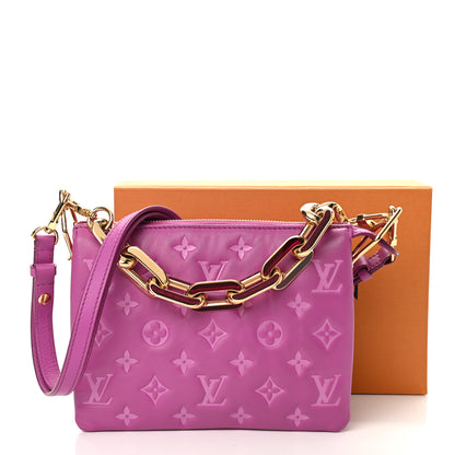 Louis Vuitton Lambskin Embossed Monogram Coussin BB Orchid 10 of 10