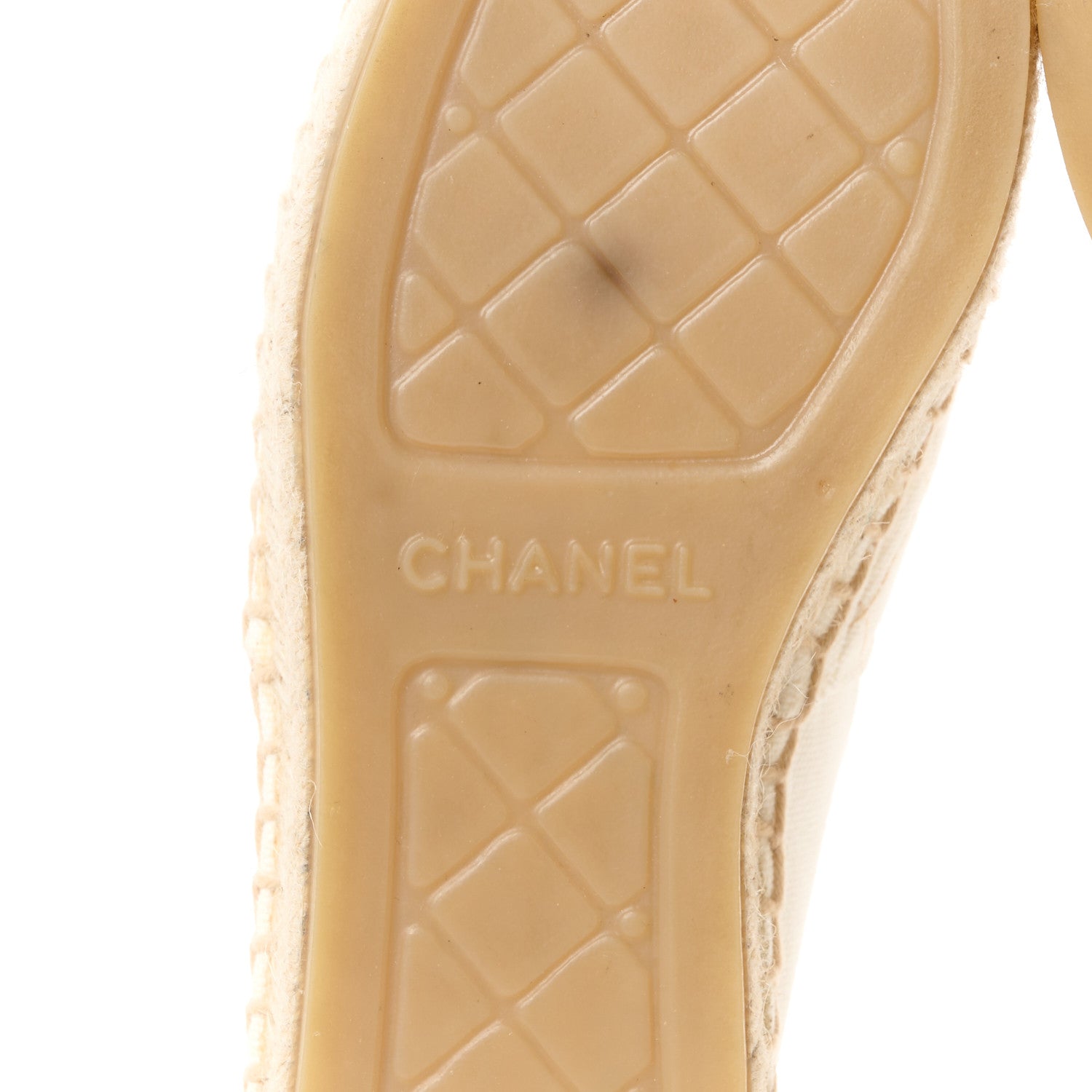 Chanel Fabric Biarritz CC Espadrilles 40 White Gold 7 of 10
