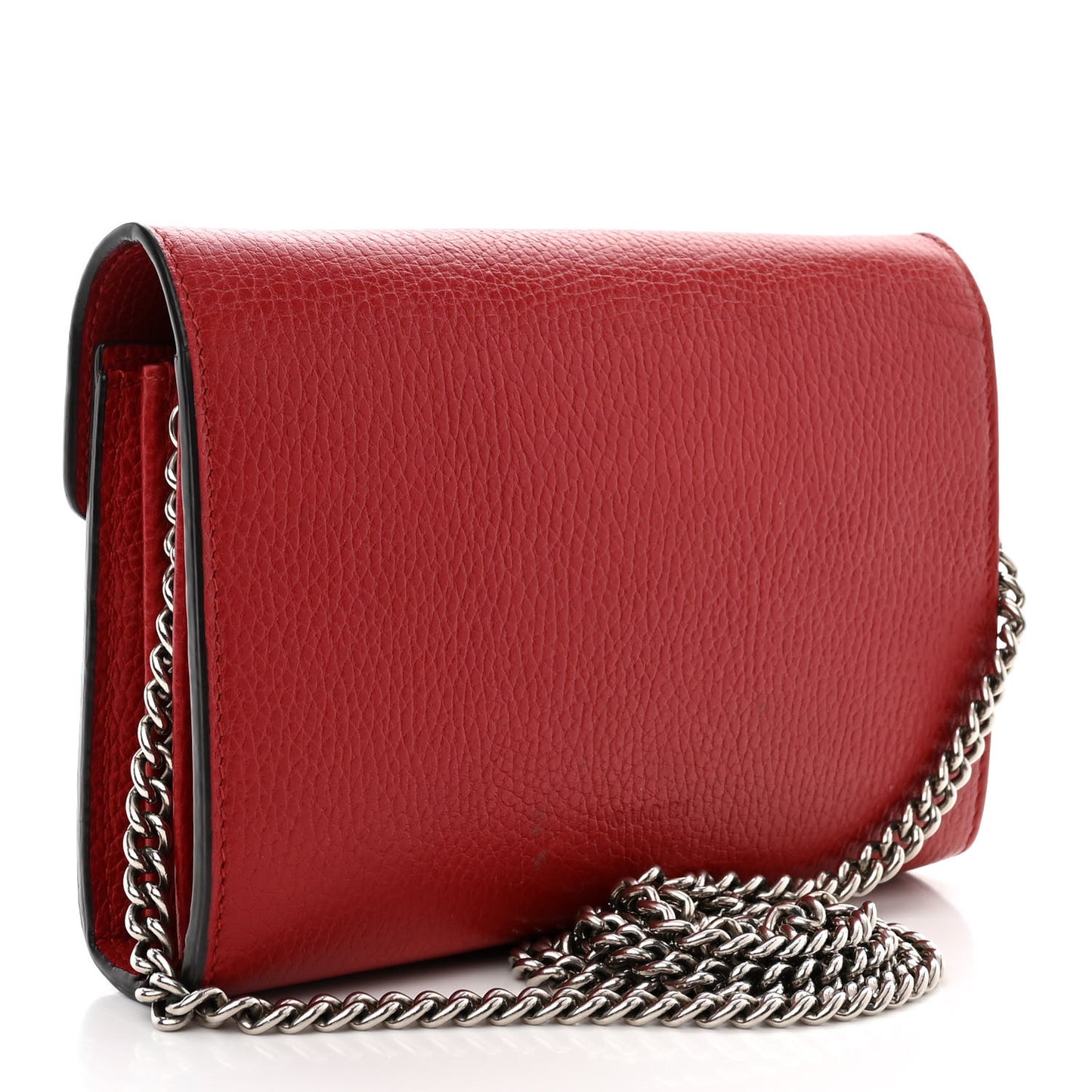 Calfskin Mini Dionysus Chain Wallet Hibiscus Red